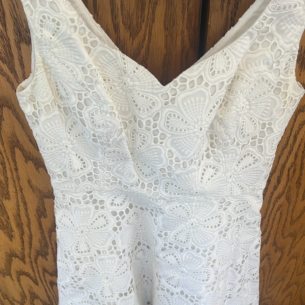 LILLY PULITZER DRESS WHITE LACE MARLA SIZE 2 - Picture 3 of 5